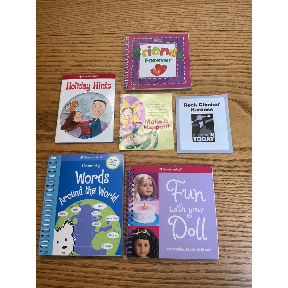American Girl Doll Book Lot Fun with your Doll Coconut Words Friends Forever